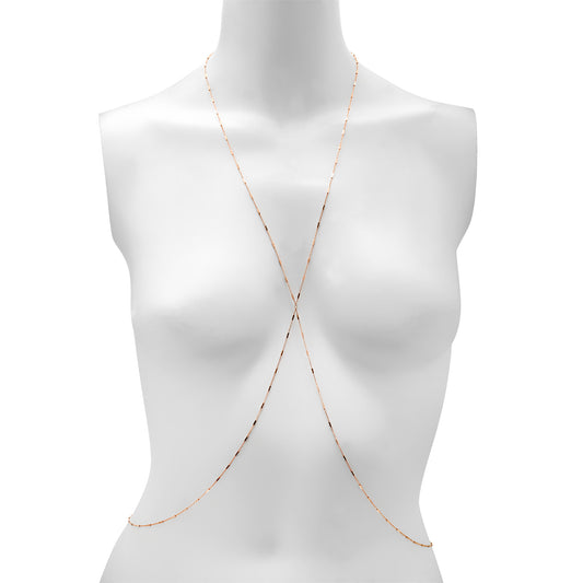 14k Gold Bar Chain Body Chain