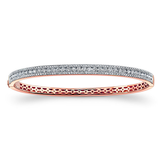 14k Gold Diamond Bangle