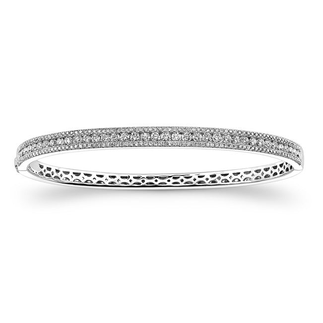 14k Gold Diamond Bangle