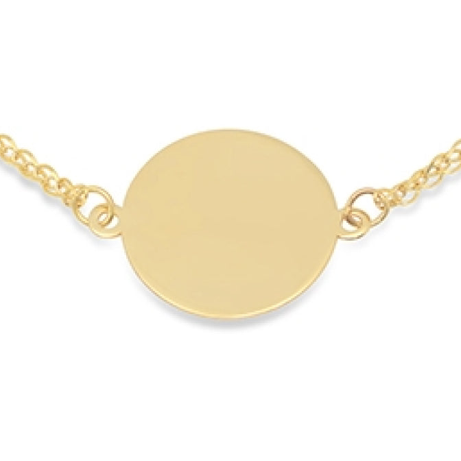 14k Gold Disc Bracelet