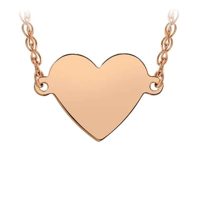 14k Gold Floating Heart Necklace