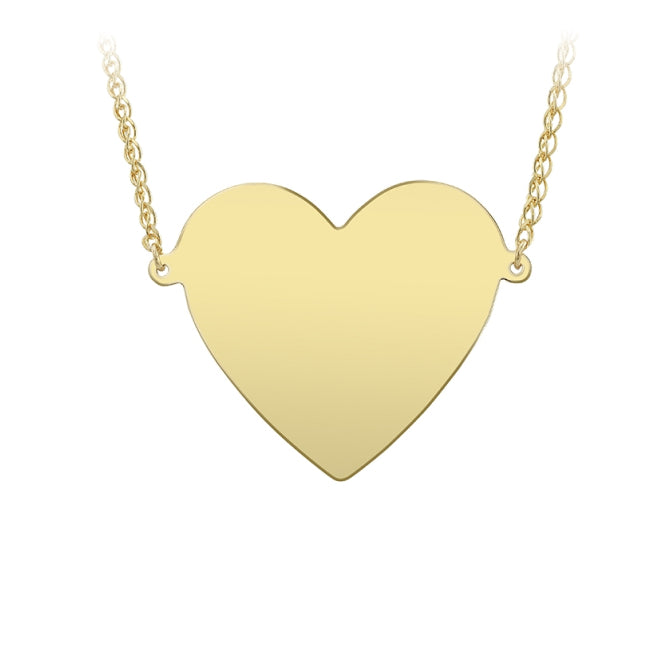 Kids' 14k Gold Jumbo Floating Heart Necklace