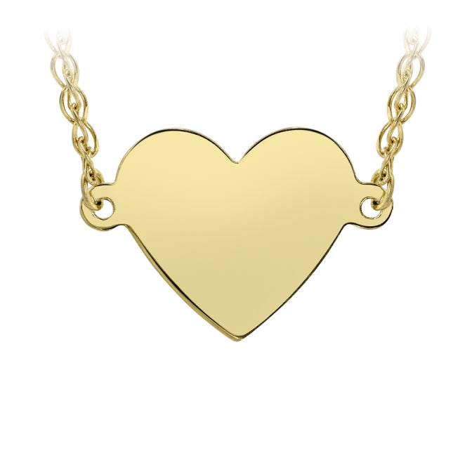 14k Gold Floating Heart Necklace