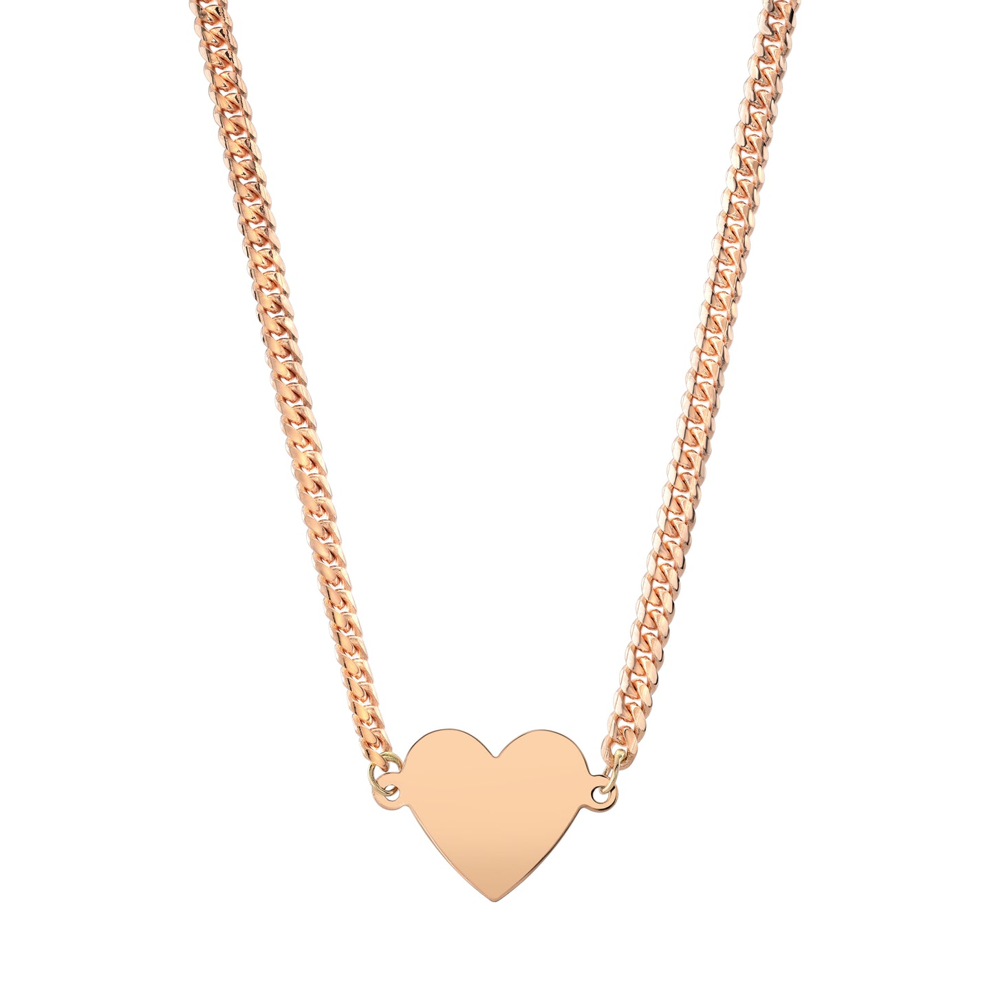 14k Gold Mini Miami Floating Heart Necklace