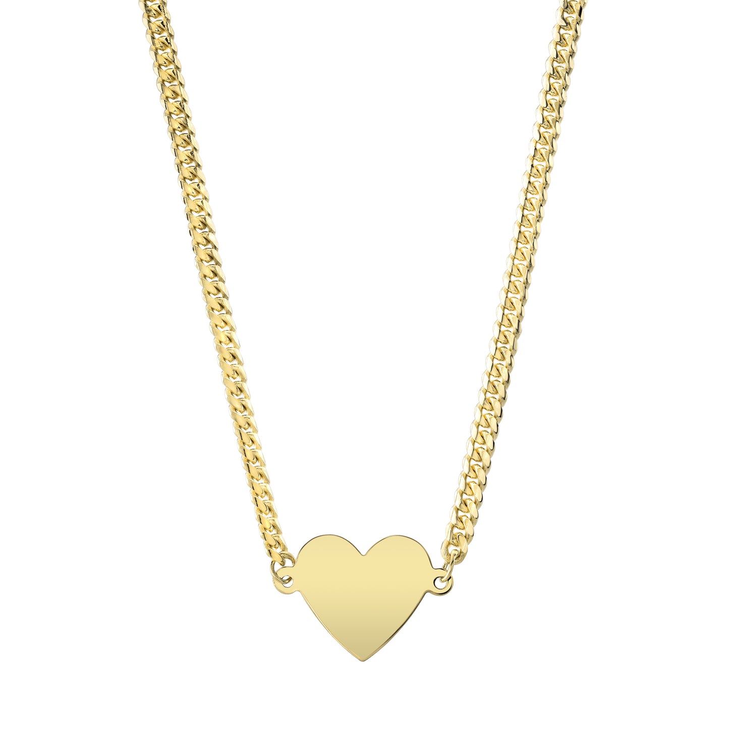 14k Gold Mini Miami Floating Heart Necklace