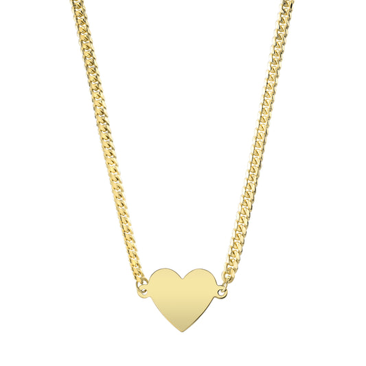 14k Gold Mini Miami Floating Heart Necklace