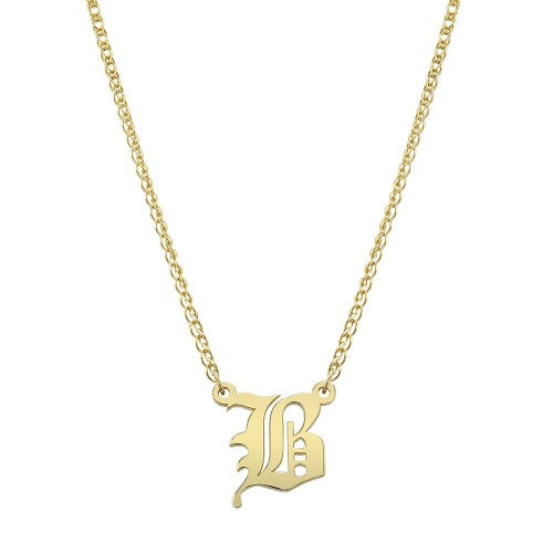 14k Gold Initial Necklace