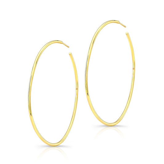 14k Gold 2" Hoops