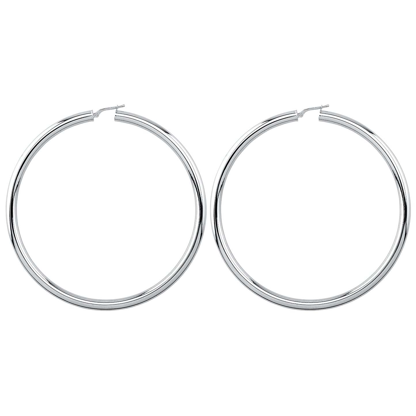 14k Gold 3.25" Tube Hoops