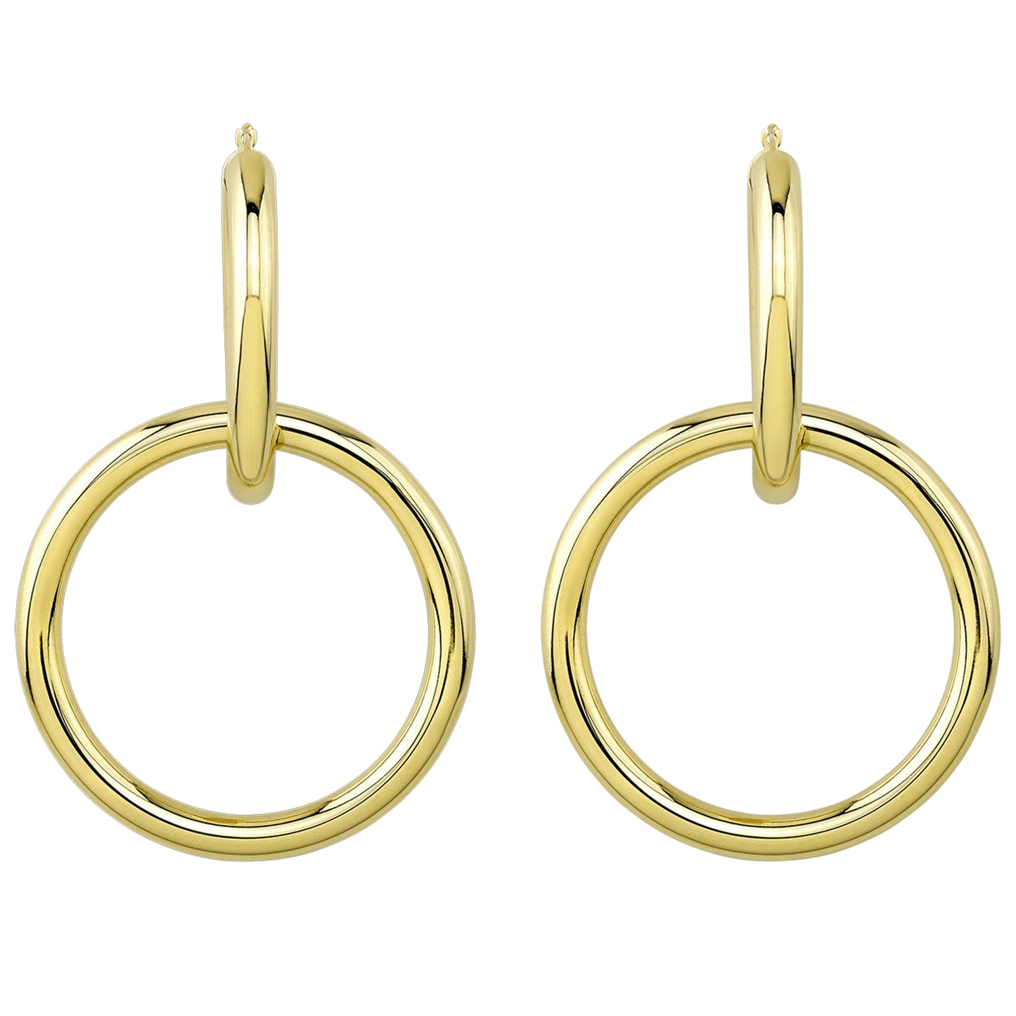 14k Gold Double Tube Hoops