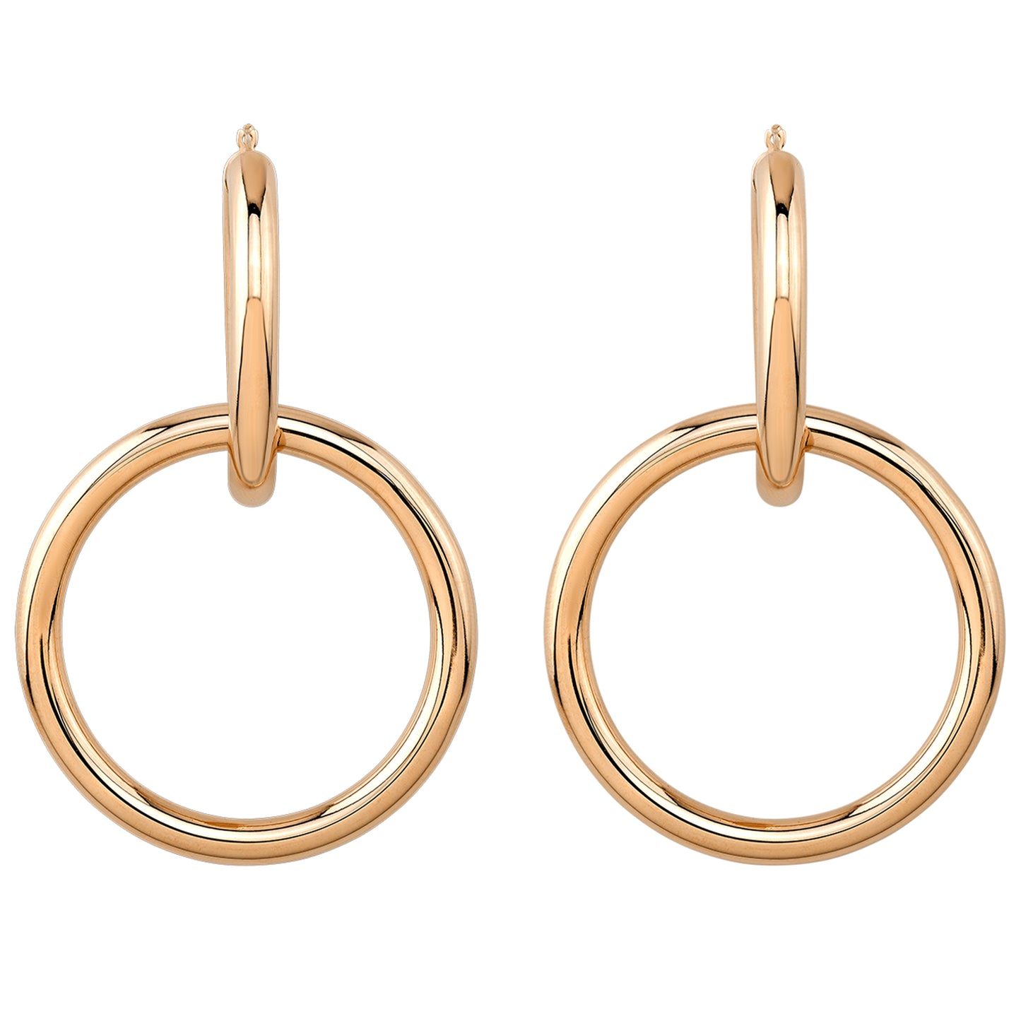 14k Gold Double Tube Hoops