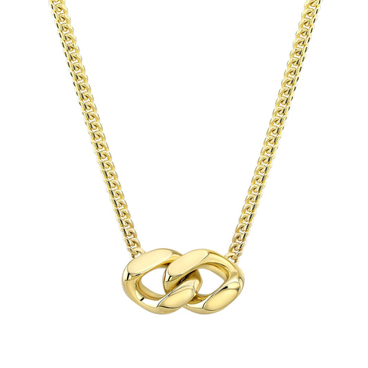 14k Gold Infinity Mini Miami Cuban Necklace