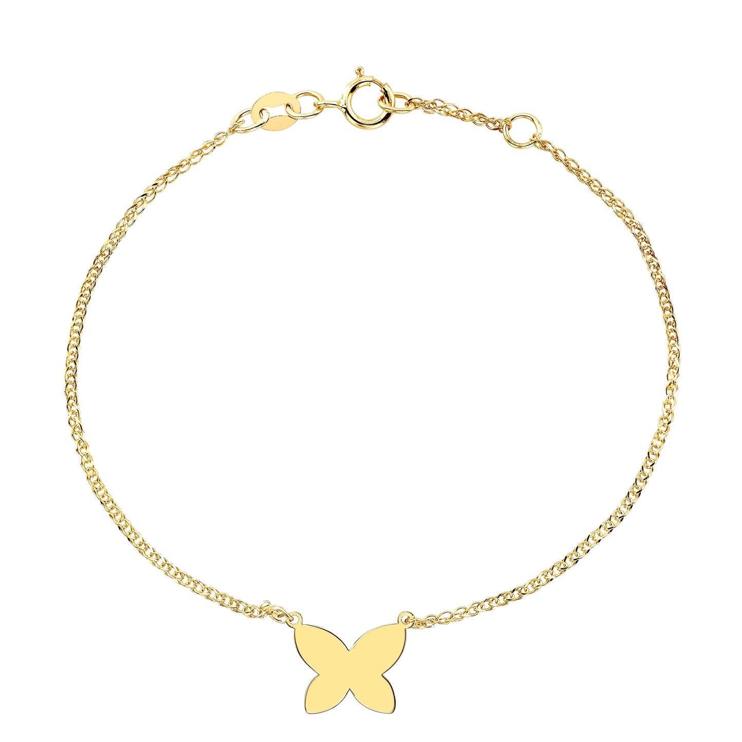 14k Gold Floating Butterfly Bracelet