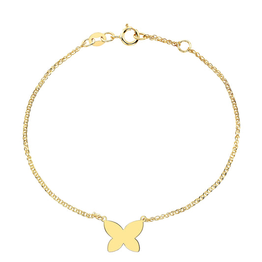 14k Gold Floating Butterfly Bracelet