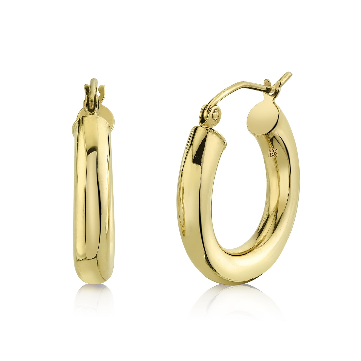 14K Gold Mini Tube Hoops