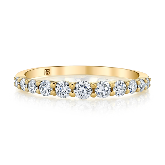 14k Gold Graduated Diamond Stack Ring