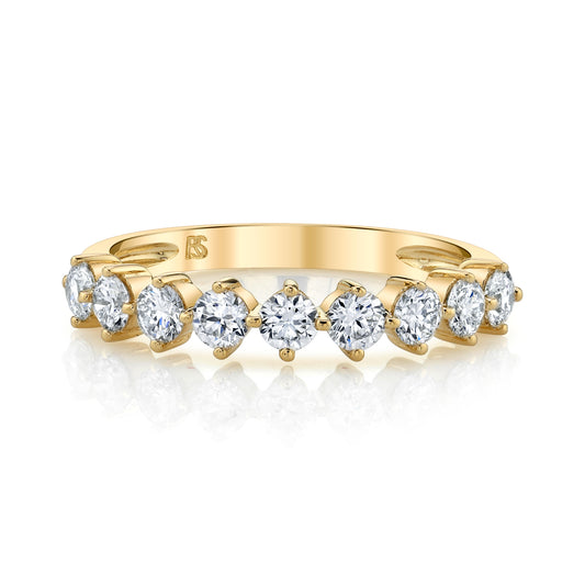 14k Gold Diamond Compass Stack Ring