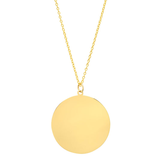 14k Gold Jumbo Disc Charm