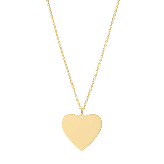 14k Gold Jumbo Heart Necklace