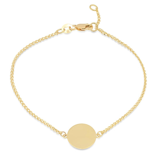 14k Gold Disc Bracelet