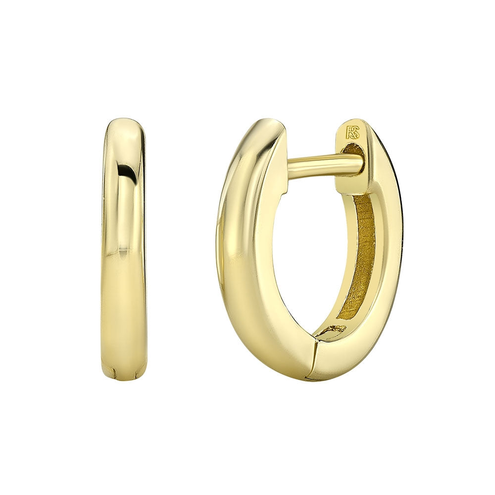 14k Gold Mini Huggie Hoop Earrings