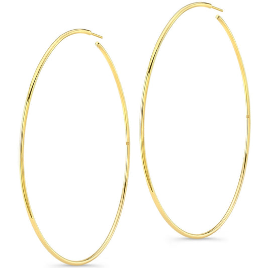 14K Gold 3" Hoops