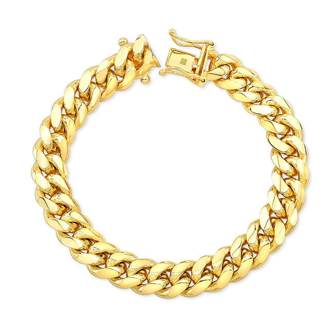 14k Gold Solid Miami Cuban Link Bracelet