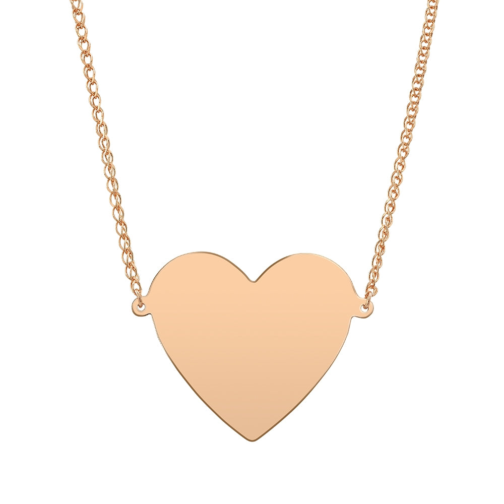 Kids' 14k Gold Jumbo Floating Heart Necklace