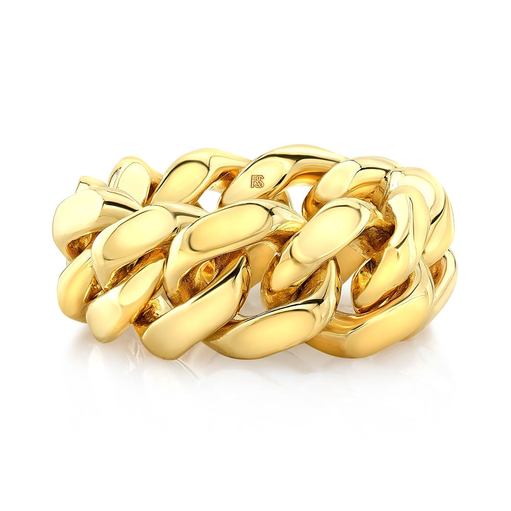 14k Gold Cuban Link Ring