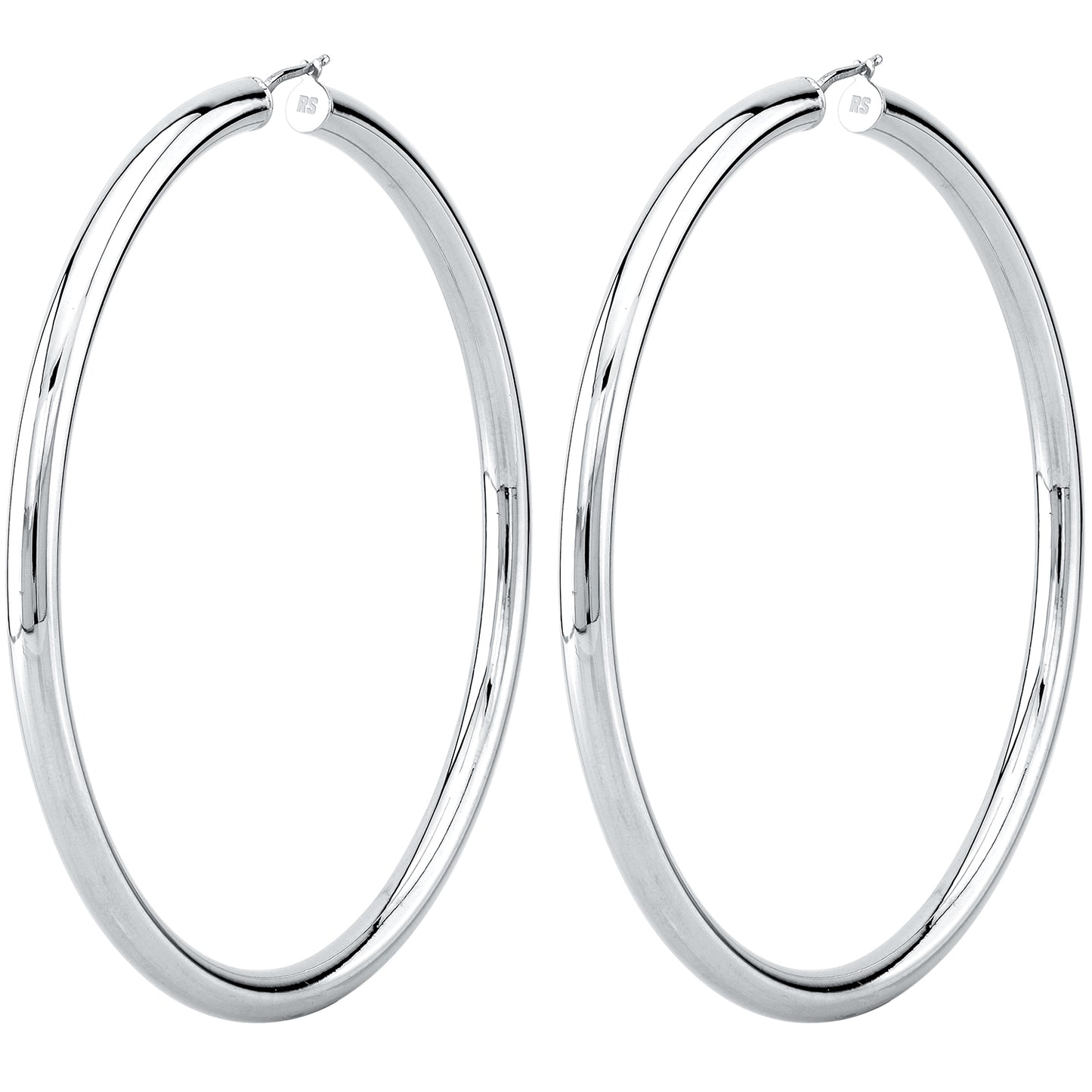 14k Gold 3.25" Tube Hoops