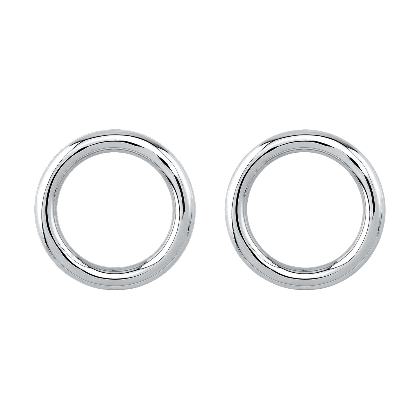 14k Gold Post Back Tube Hoops