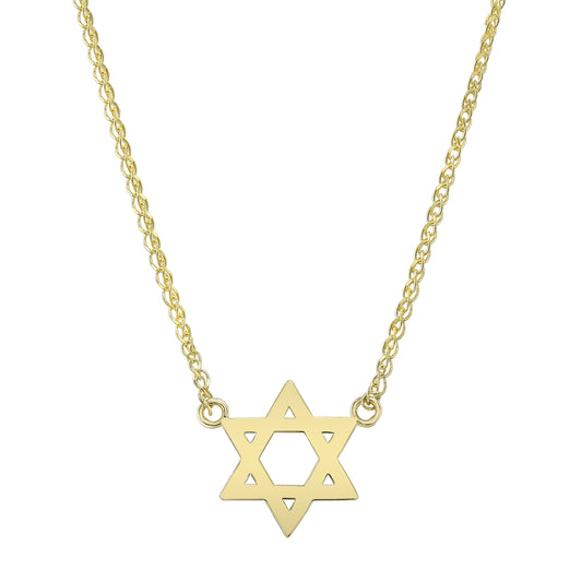 Kids' 14k Gold Floating Star of David Necklace