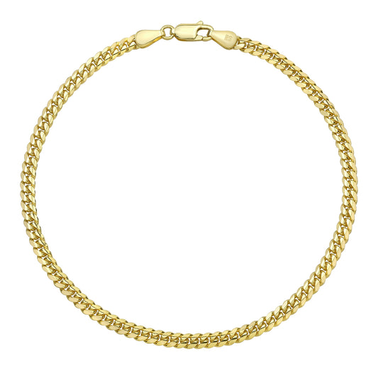 14k Yellow Gold Miami Cuban Link Anklet