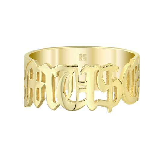 14k Gold Personalized Ring