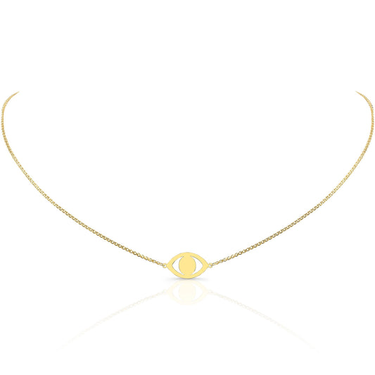 Kids' 14k Gold Evil Eye Necklace