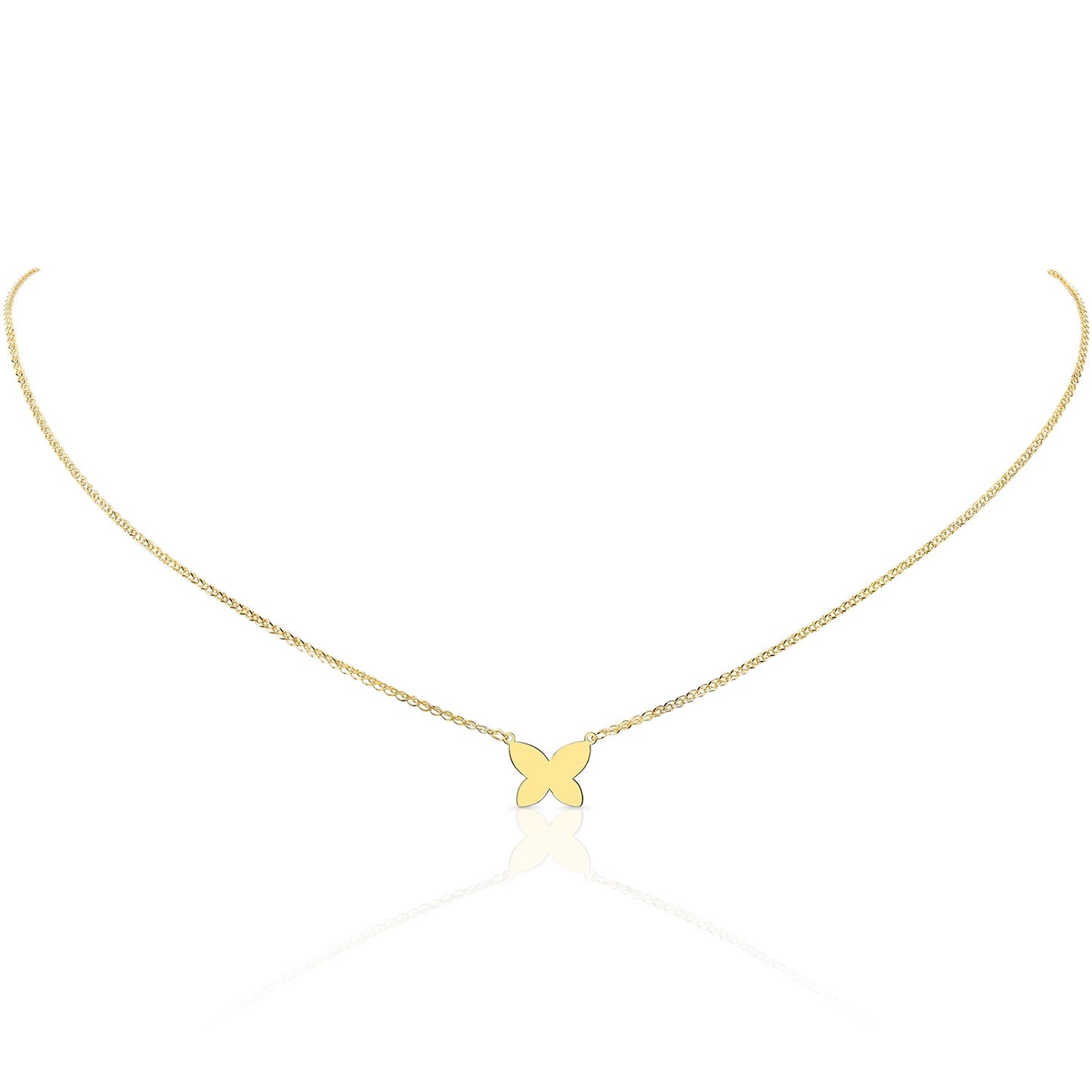 Kids' 14k Gold Floating Butterfly Necklace