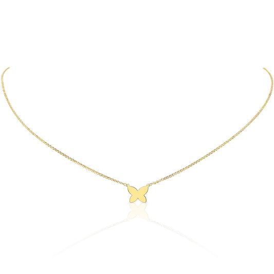 Kids' 14k Gold Floating Butterfly Necklace