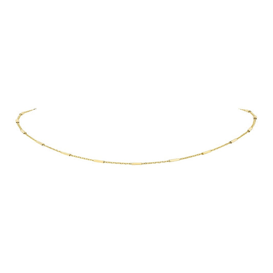 14k Gold Bar Chain Necklace