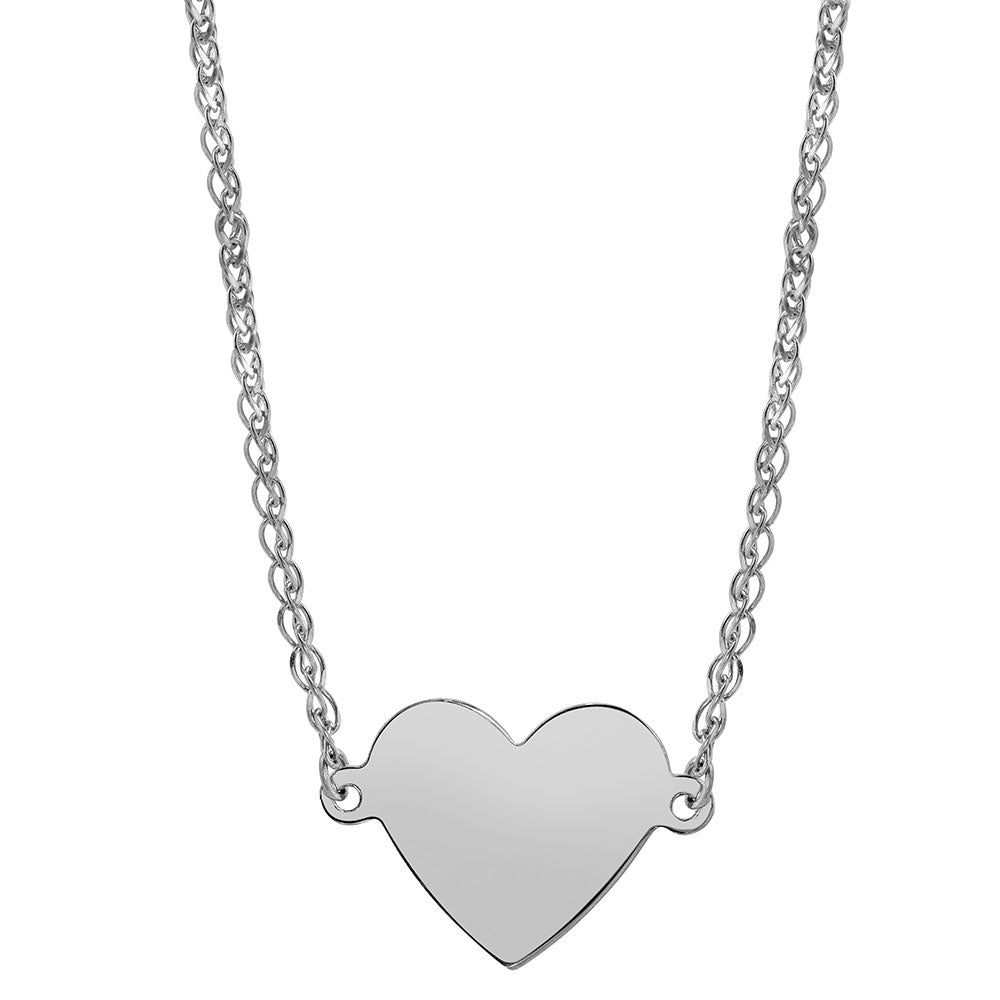 14k Gold Floating Heart Necklace