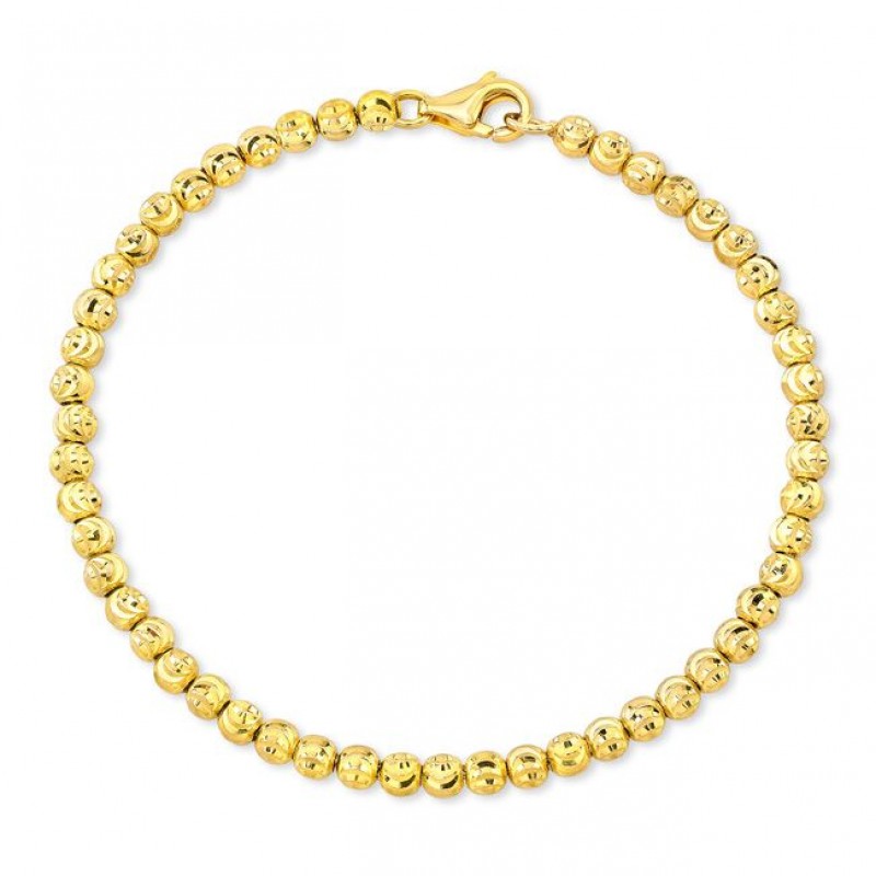 Yellow Gold Cube Bracelet for Men: Luxury 14k Recycled Gold