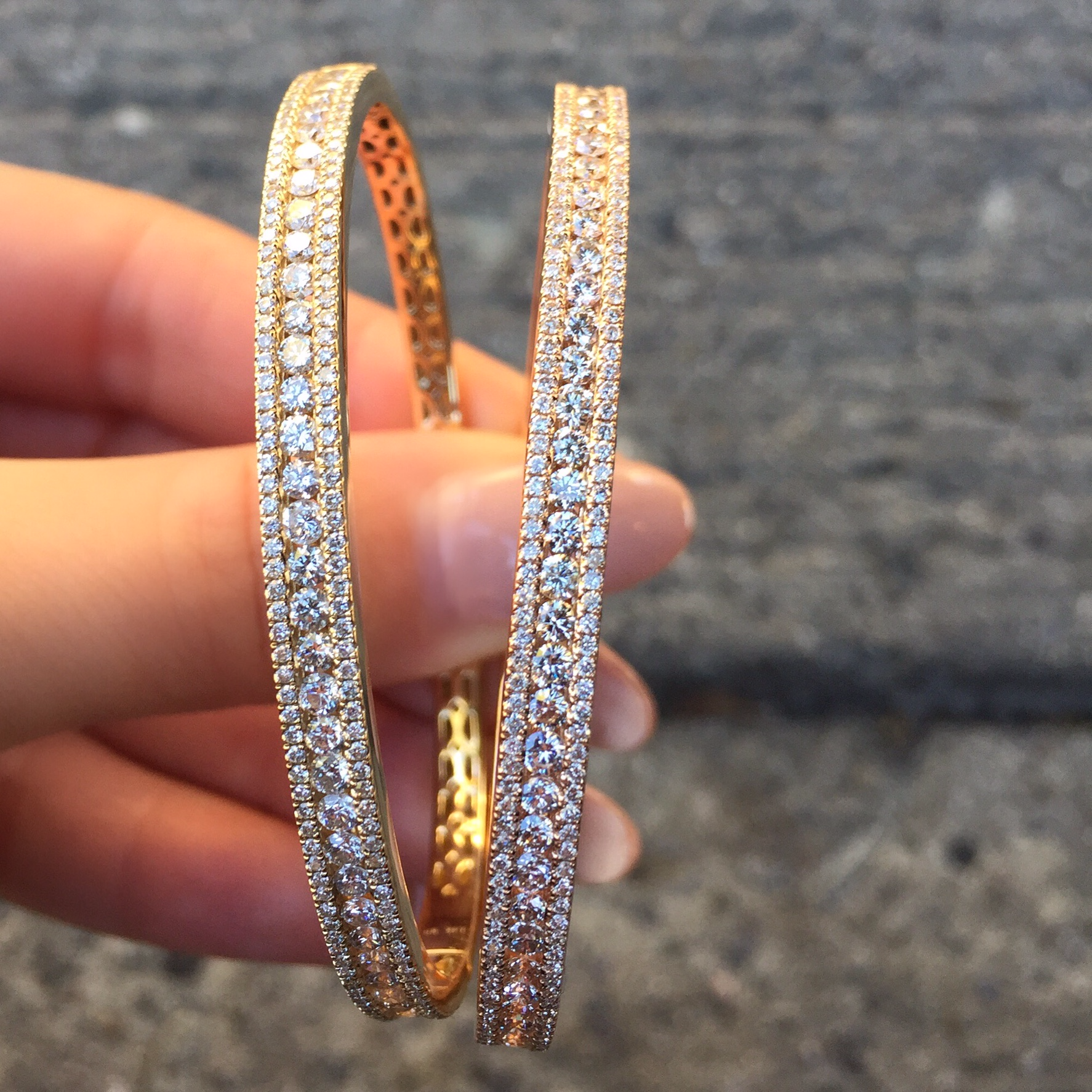 Amazon.com: FINEROCK 1 3/4 Carat Diamond Tennis Bracelet in 10K Rose Gold  (6.5 Inch): Clothing, Shoes & Jewelry